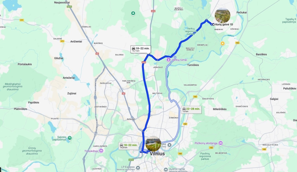 Parduodamas  sklypas Korių g., Verkiai, Vilniaus m., Vilniaus m. sav., 14.91 a ploto 15