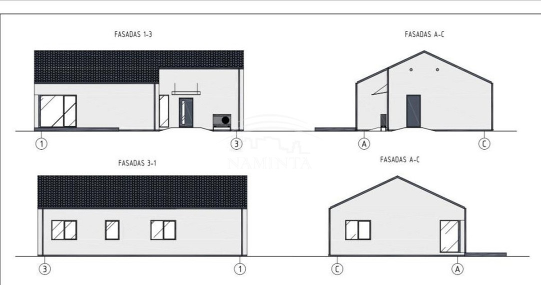 Parduodamas namas Kalotės k., Klaipėdos r. sav., 102 m2 ploto, 1 aukštai 3