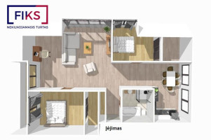 Parduodamas butas Kęstučio g., Centras, Kauno m., Kauno m. sav., 97.73 m² ploto 3 kambariai 28