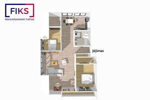 Parduodamas butas Kęstučio g., Centras, Kauno m., Kauno m. sav., 97.73 m² ploto 3 kambariai 24