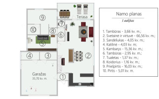 Parduodamas namas Ateities g., Bendorių k., Vilniaus r. sav., 228.09 m2 ploto, 2 aukštai 6