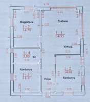 Parduodamas namas Centrinė g., Ramučių k., Kauno r. sav., 80.06 m2 ploto, 1 aukštai 30