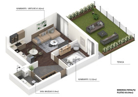 Parduodamas butas Žirmūnų g., Žirmūnai, Vilniaus m., Vilniaus m. sav., 60.04 m2 ploto, 2 kambariai 2