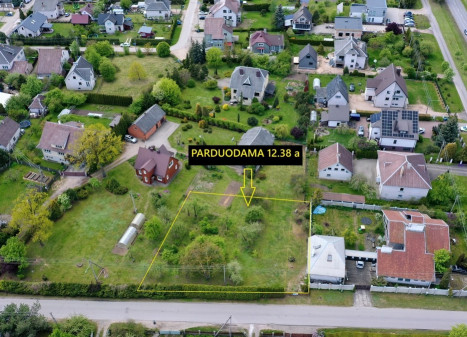 Parduodamas  sklypas Pažėrų g., Garliavos m., Kauno r. sav., 12.38 a ploto