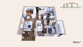 Parduodamas namas Žilvičio g., Nemėžio k., Vilniaus r. sav., 97 m2 ploto, 1 aukštai 5