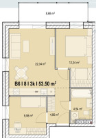 Nuomojamas butas Grigalaukio g., Pašilaičiai, Vilniaus m., Vilniaus m. sav., 53.42 m2 ploto, 3 kambariai 28