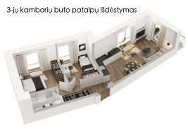 Parduodamas butas Paribio g., Žvėrynas, Vilniaus m., Vilniaus m. sav., 53.54 m2 ploto, 3 kambariai 27