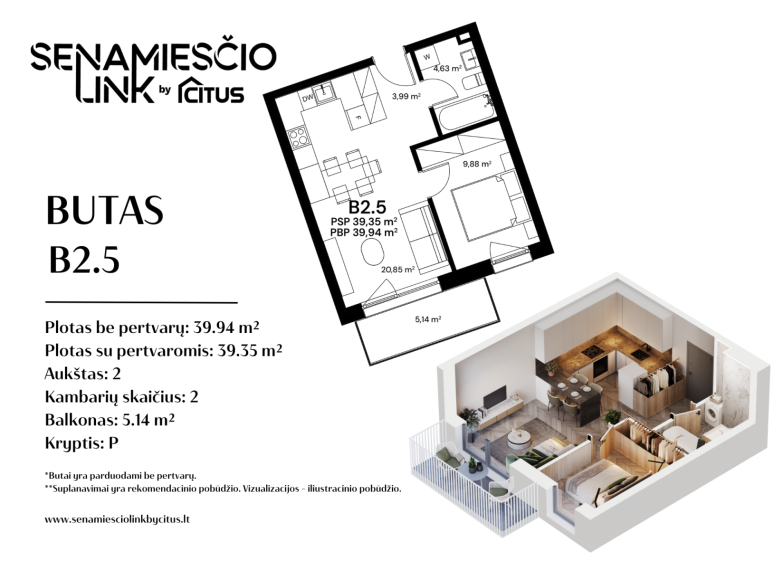 Parduodamas butas Panevėžio g., Naujininkai, Vilniaus m., Vilniaus m. sav., 39.94 m² ploto 2 kambariai 2