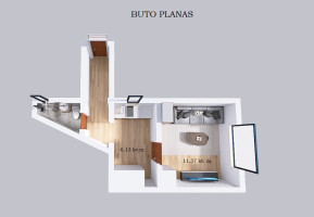 Renovated 1-Room Apartment for Sale with a Private Entrance in Aukštieji Paneriai, Juodšilių St., Vilnius 9