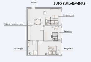Parduodamas butas T. Ševčenkos g., Naujamiestis, Vilniaus m., Vilniaus m. sav., 80 m2 ploto, 3 kambariai 17