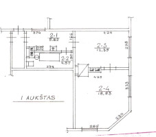 Parduodamas butas Vilniaus g., Centras, Panevėžio m., Panevėžio m. sav., 41.57 m2 ploto, 2 kambariai 8