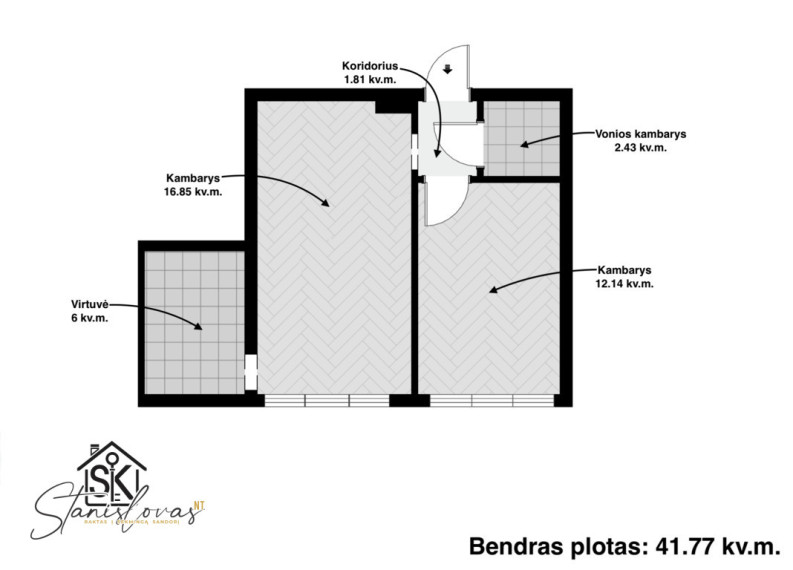 PARDUODAMAS TVARKINGAS 2 KAMBARIŲ BUTAS PAGRYNIŲ K., ŠILUTĖS G. 46 2