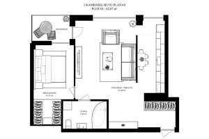 Parduodamas butas Girulių g., Pašilaičiai, Vilniaus m., Vilniaus m. sav., 62 m2 ploto, 2 kambariai 20