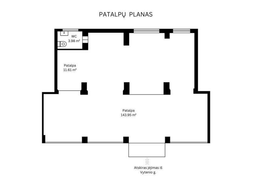 Nuomojamos patalpos Vytenio g., Naujamiestyje, Vilniuje, 160 kv.m ploto 4