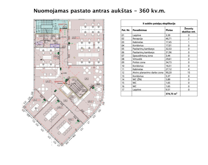 Nuomojamos administracinės, kitos paskirties, maitinimo, paslaugų, prekybos patalpos Ukmergės 253, Fabijoniškės, Vilniaus m., Vilniaus m. sav., 360 m2 ploto 14
