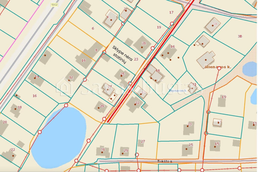 Parduodamas sklypas Centrinė g., Šlienavos k., Kauno r. sav., 5.78 a ploto 5
