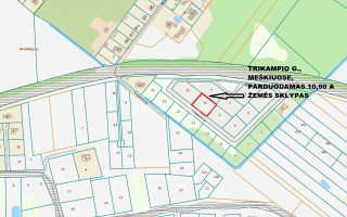 Parduodamas namų valdos paskirties sklypas Trikampio g., Meškių k., Šiaulių r. sav., 10.9 a ploto 3
