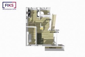 Parduodamas butas Leliūnų g., Žaliakalnis, Kauno m., Kauno m. sav., 60.59 m² ploto 3 kambariai 25