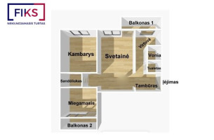 Parduodamas butas Partizanų g., Dainava, Kauno m., Kauno m. sav., 63.00 m² ploto 3 kambariai 18
