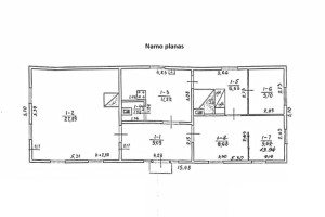 PARDUODAMAS 76.01 KV. M. RĄSTINIS GYVENAMASIS NAMAS 25,5 ARO SKLYPE PEREKŠLIŲ GYVENVIETĖJE 40