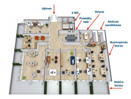 Nuomojamos administracinės patalpos Ulonų g., Žirmūnai, Vilniaus m., Vilniaus m. sav., 44.74 m2 ploto 12