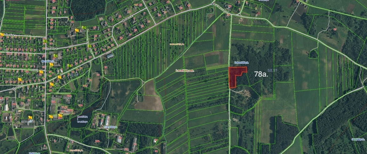 Parduodamas  sklypas Smėlio g., Dekaniškių k., Vilniaus r. sav., 78 a ploto 2