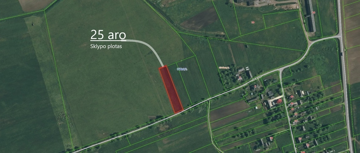 Parduodamas  sklypas Vilniaus r. sav., Kirtimų k., Dvaro , 25 a ploto 1