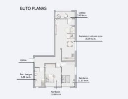Parduodamas butas Avižienių g., Tarandė, Vilniaus m., Vilniaus m. sav., 70.13 m2 ploto, 3 kambariai 19