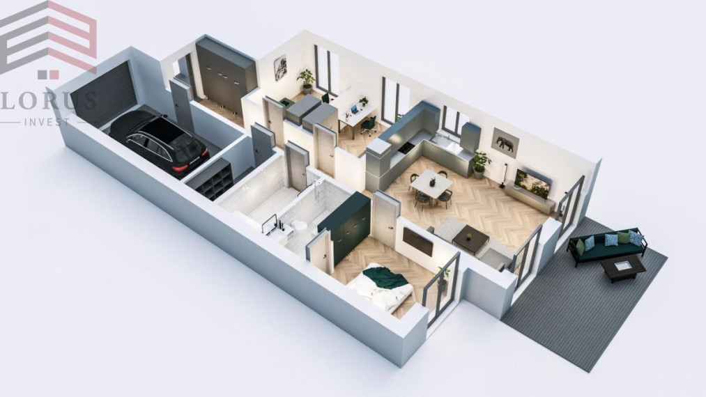 Parduodamas namas Užugriovio k., Vilniaus r. sav., 107 m2 ploto, 1 aukštai 6