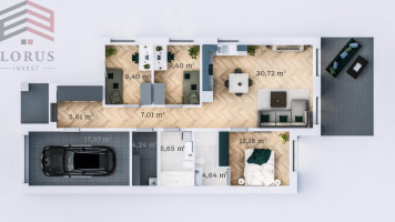Parduodamas namas Užugriovio k., Vilniaus r. sav., 107 m2 ploto, 1 aukštai 7