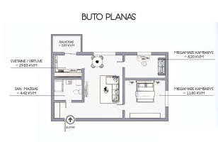Parduodamas butas J. Galvydžio g., Šiaurės miestelis, Vilniaus m., Vilniaus m. sav., 58.14 m2 ploto, 3 kambariai 19