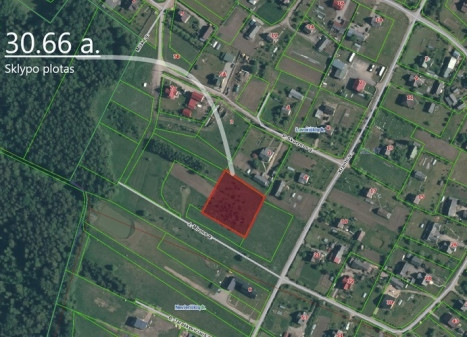 Parduodamas  sklypas J. Mirono g., Lavoriškių k., Vilniaus r. sav., 30.66 a ploto