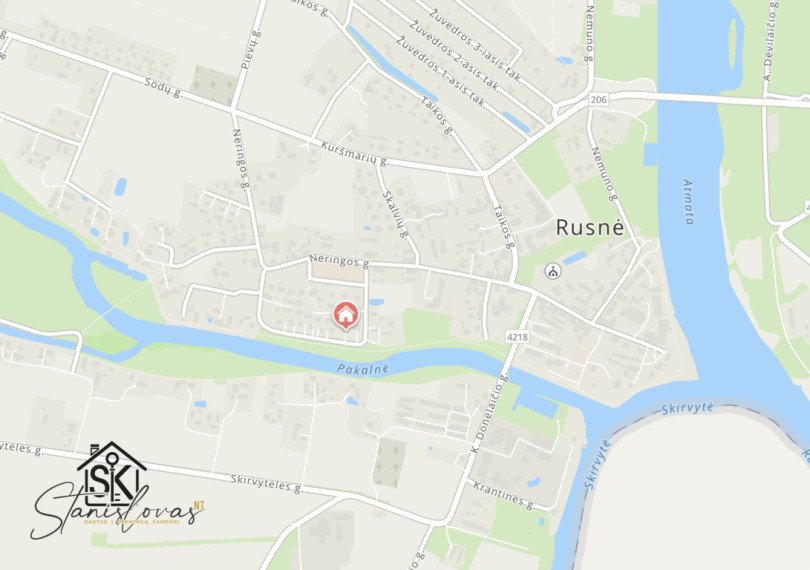 ERDVUS NAMAS SU 16.5 A ŽEMĖS SKLYPU, SODU IR VAIZDU Į PAKALNĖS UPĘ – PUIKI GALIMYBĖ ĮSIKURTI GAMTOS APSUPTYJE RUSNĖJE! 40