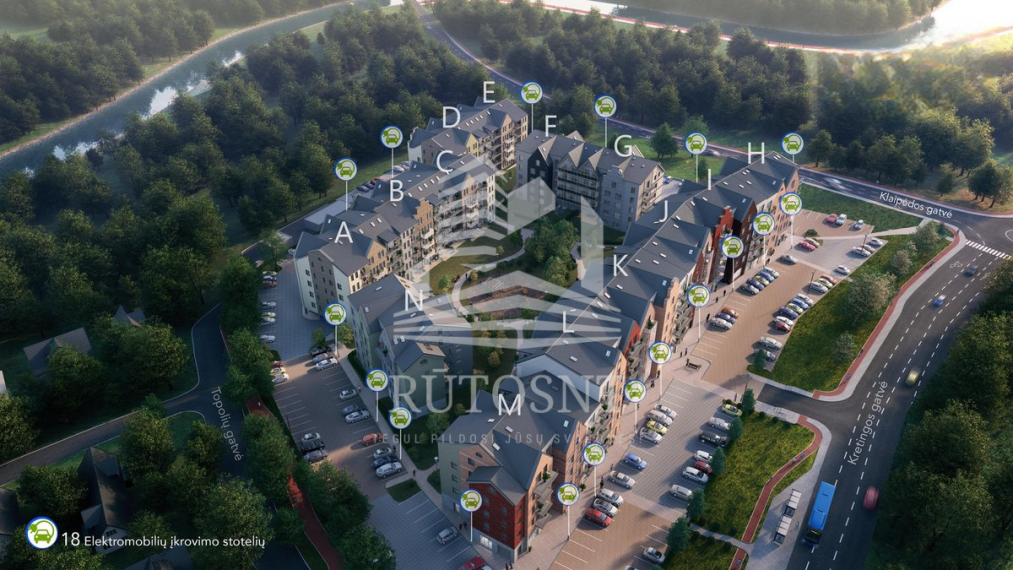 Parduodamas butas Miško g., Labrenciškės, Klaipėdos m., Klaipėdos m. sav., 77.03 m² ploto 3 kambariai 5