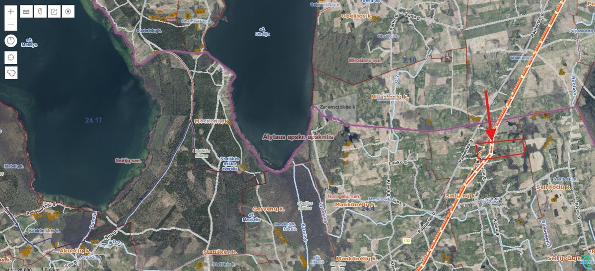 Parduodamas kitos paskirties sklypas Pakalnučių g., Seiliūnų k., Lazdijų r. sav., 2010 a ploto 6