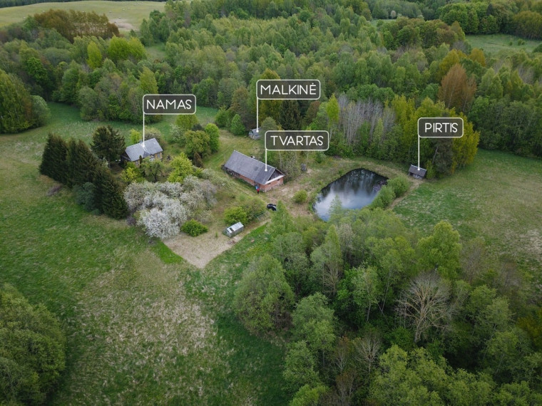 Parduodamas namas Utenos r. sav., Norvaišių k., Azijos, 73.57 m2 ploto, 1 aukštai 2