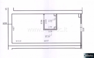 Nuomojamos administracinės, paslaugų, prekybos patalpos Raitininkų g., Centras, Vilniaus m., Vilniaus m. sav., 50 m2 ploto 12