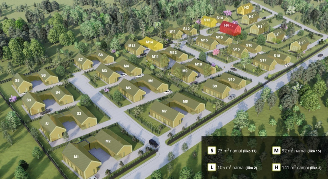 Parduodamas namas Bazilikų g., Stanaičių k., Kauno r. sav., 90 m2 ploto, 1 aukštai 28
