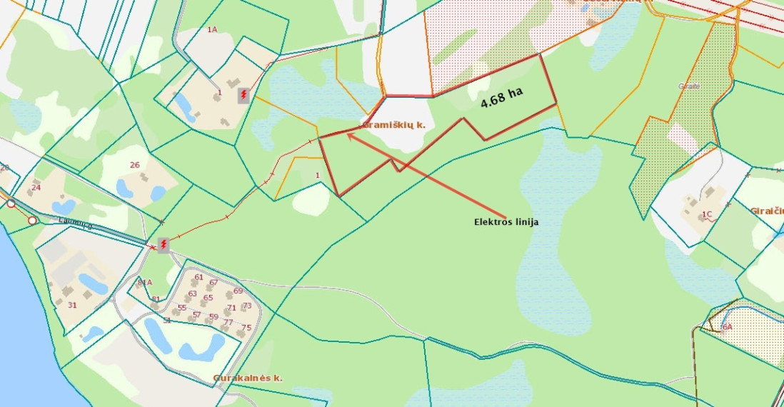Parduodamas  sklypas Gramiškių k., Molėtų r. sav., 468 a ploto 13