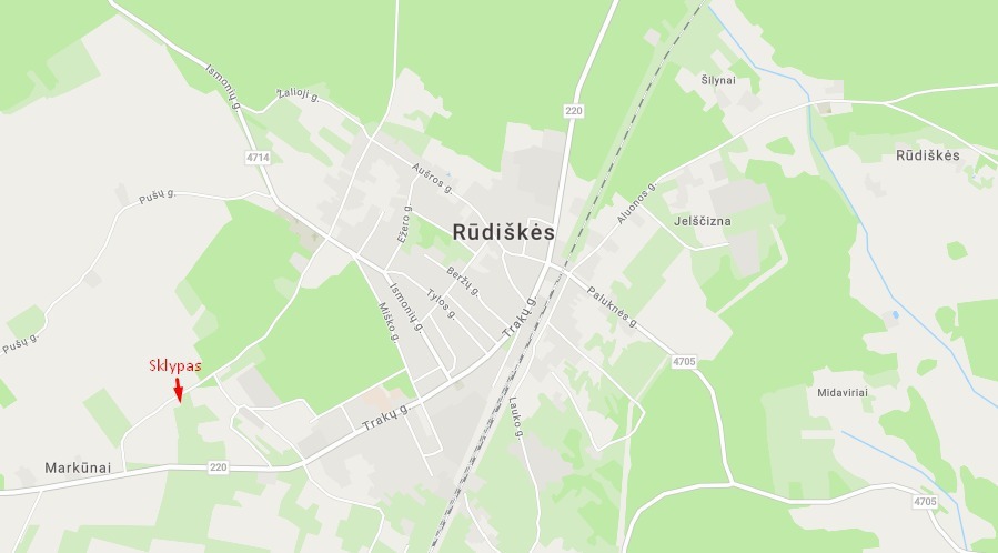 Parduodamas  sklypas Markūnų k., Trakų r. sav., 136 a ploto 7