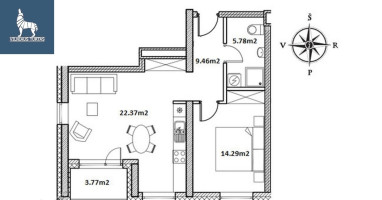 Parduodamas butas Virbeliškių g., Pašilaičiai, Vilniaus m., Vilniaus m. sav., 51.62 m2 ploto, 2 kambariai 12