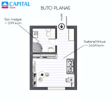 Nuomojamas butas Bitėnų g., Pilaitė, Vilniaus m., Vilniaus m. sav., 21 m2 ploto, 1 kambariai 11