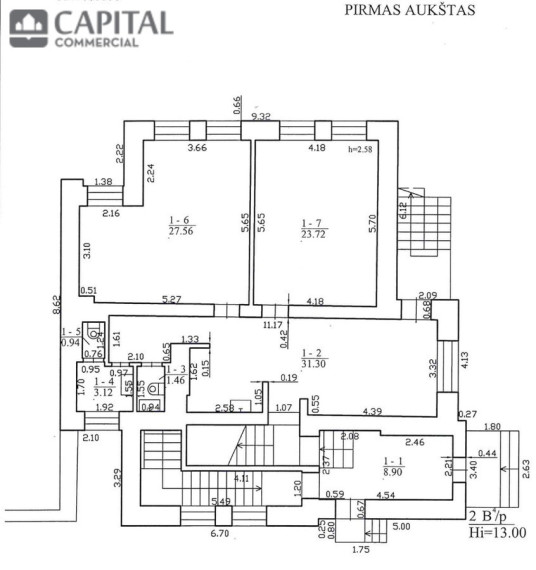 Nuomojamos administracinės, kitos paskirties, paslaugų, prekybos patalpos Šeškinės g., Šeškinė, Vilniaus m., Vilniaus m. sav., 544.91 m2 ploto 33