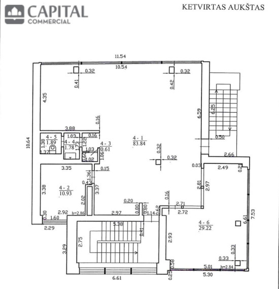 Nuomojamos administracinės, kitos paskirties, paslaugų, prekybos patalpos Šeškinės g., Šeškinė, Vilniaus m., Vilniaus m. sav., 544.91 m2 ploto 36