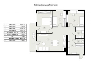 Parduodamas butas Žolyno g., Antakalnis, Vilniaus m., Vilniaus m. sav., 80.45 m2 ploto, 4 kambariai 23