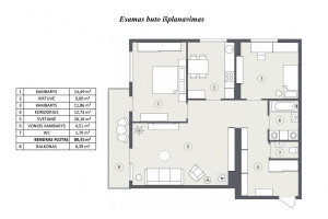 Parduodamas butas Žolyno g., Antakalnis, Vilniaus m., Vilniaus m. sav., 80.45 m2 ploto, 4 kambariai 24