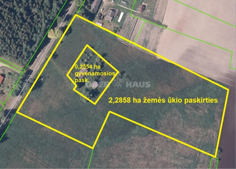 Parduodamas namų valdos paskirties sklypas Muižės k., Šilutės r. sav., 254.12 a ploto 1