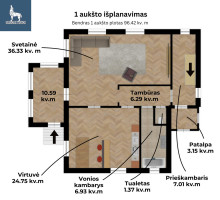 Parduodamas namas Kaštonų g., Avižienių k., Vilniaus r. sav., 275.85 m2 ploto, 2 aukštai 36