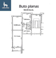 Parduodamas butas Panevėžio g., Rokiškio m., Rokiškio r. sav., 50.55 m2 ploto, 2 kambariai 20