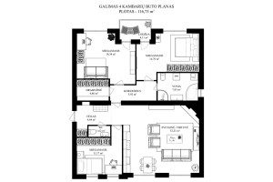 Parduodamas butas Bukčių g., Lazdynėliai, Vilniaus m., Vilniaus m. sav., 117 m2 ploto, 3 kambariai 29